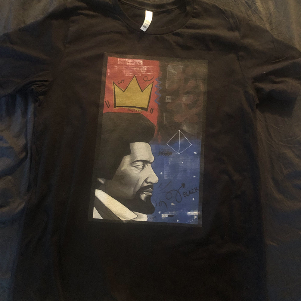 Tehuti Scrolls Frederick Douglass: 4th of July Speech Tribute T-Shirt v1