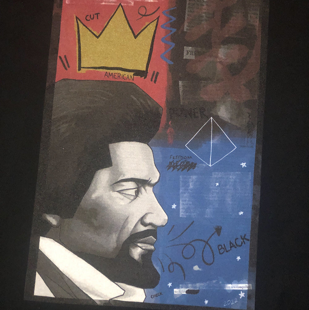 Tehuti Scrolls Frederick Douglass: 4th of July Speech Tribute T-Shirt v2